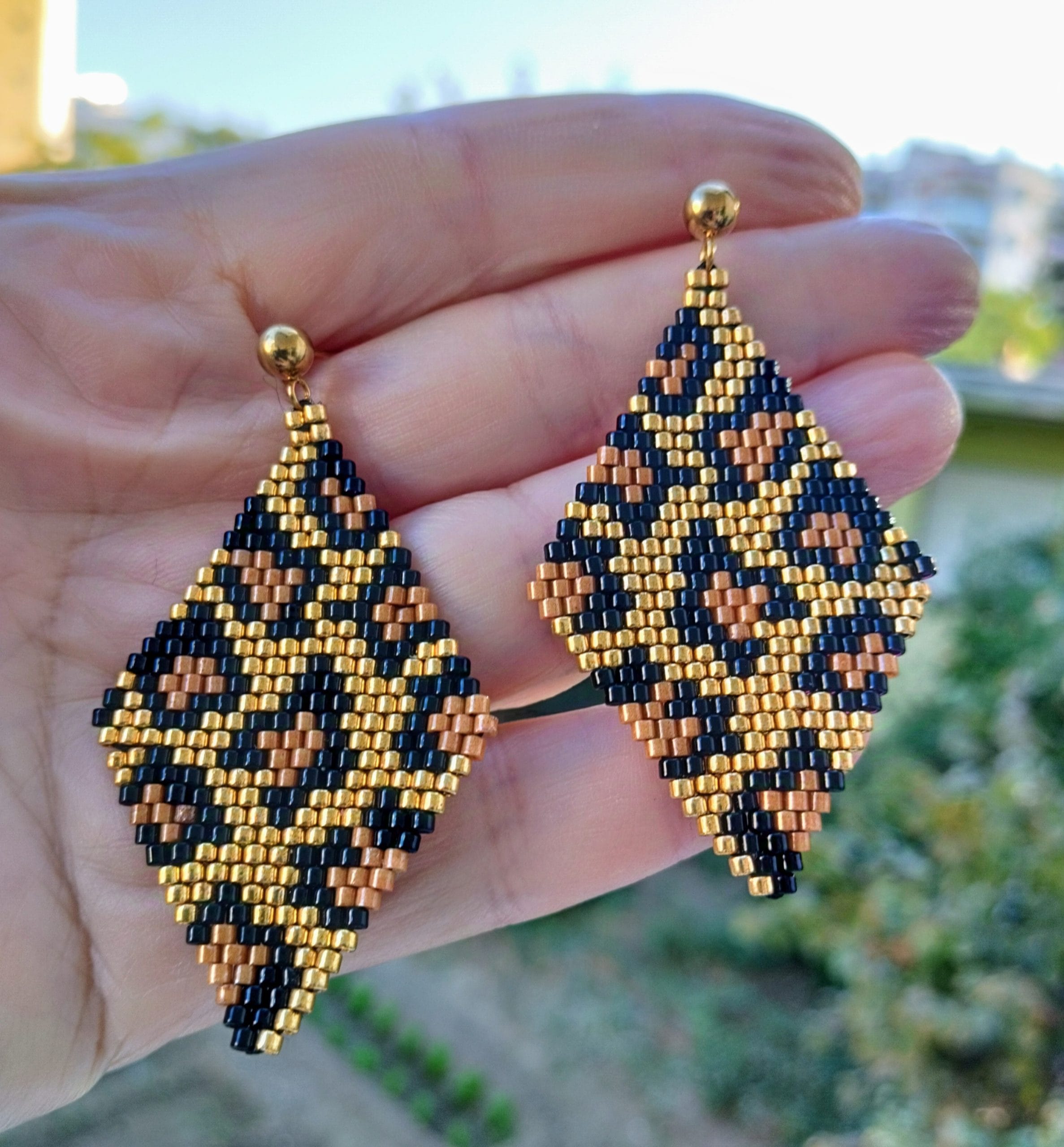 Ατσάλινα σκουλαρίκια leopard