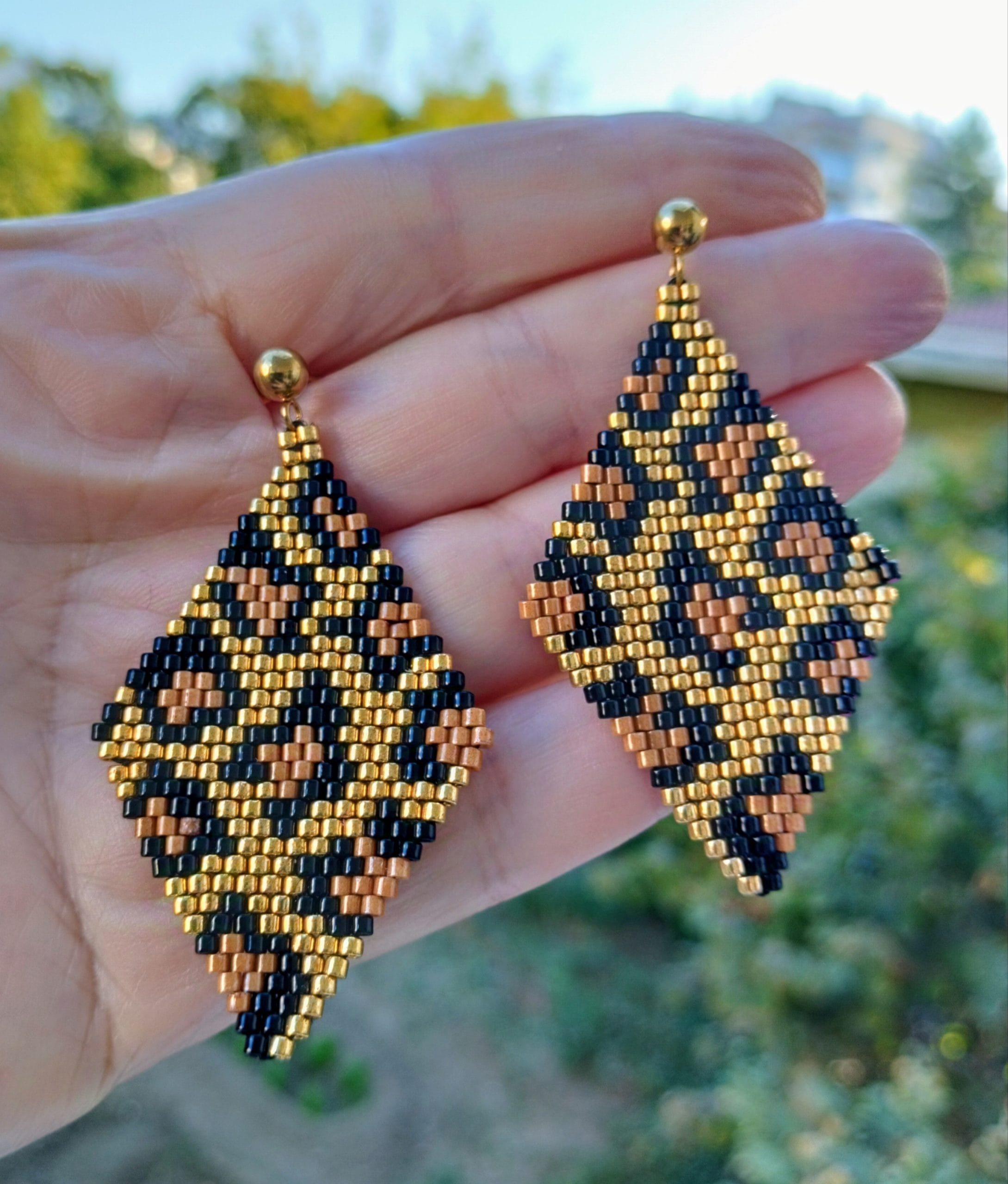 Ατσάλινα σκουλαρίκια leopard