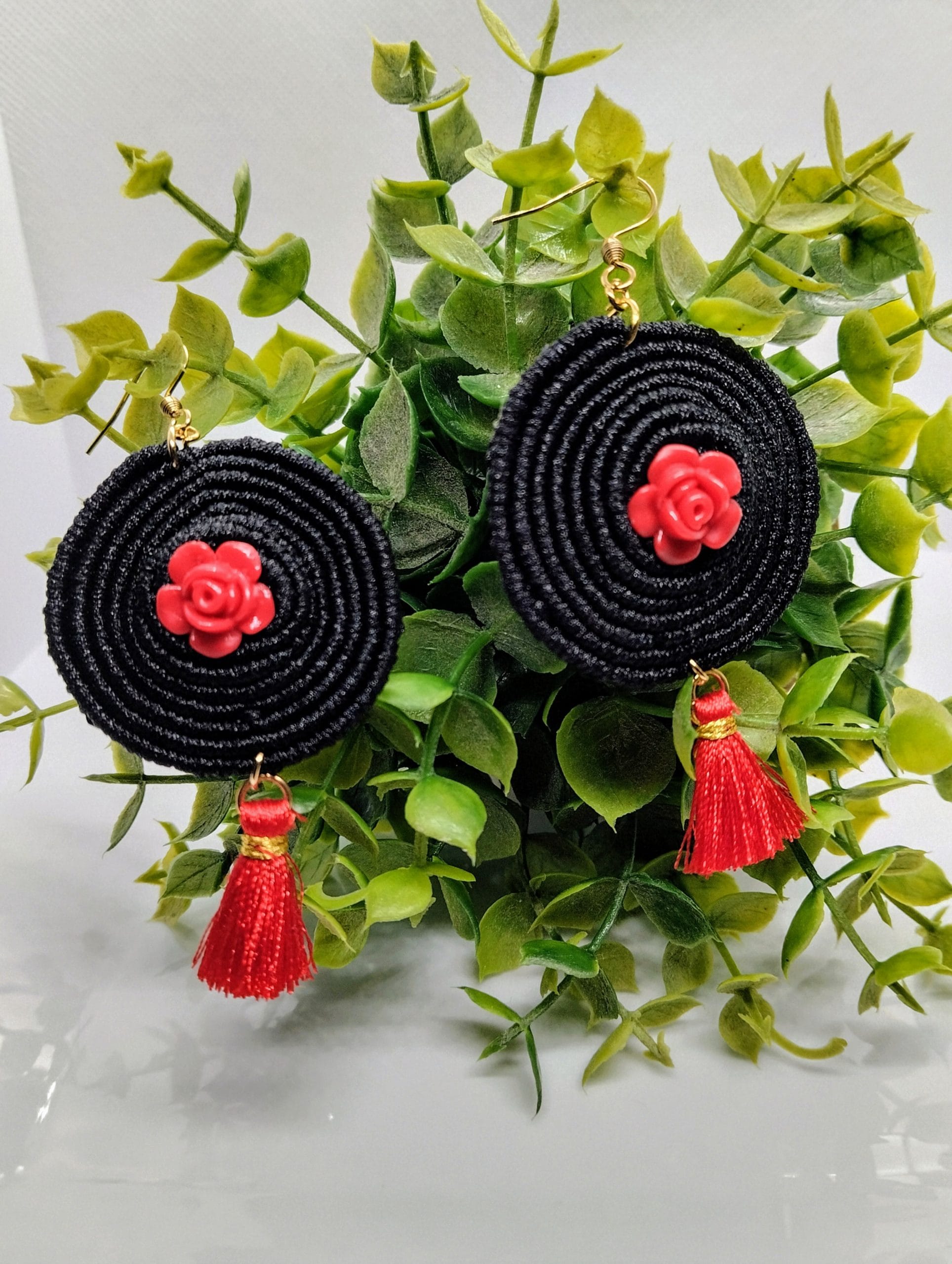 Σκουλαρίκια macrame spiral