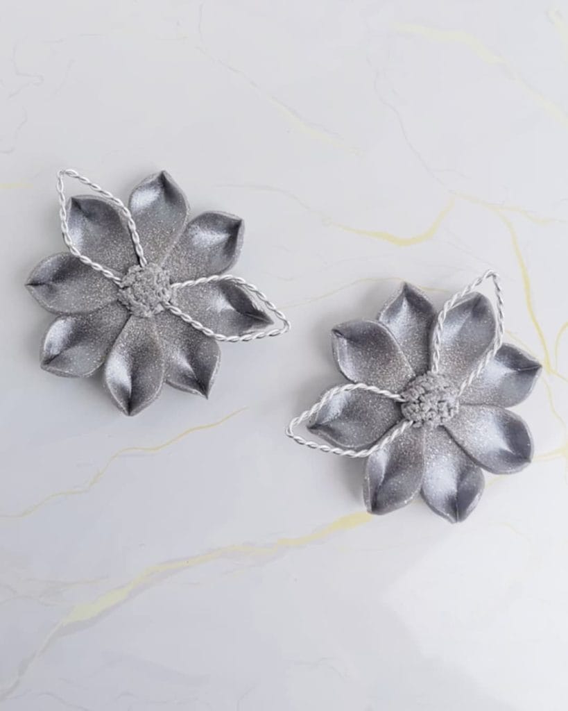 Handmade σκουλαρίκια "silver leaf" ασημί