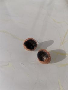 Handmade σκουλαρίκια “Cracked” μαύρο, καφέ, ροζ χρυσό