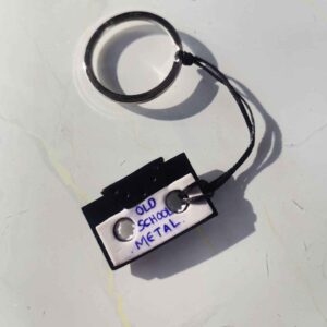 Handmade μπρελόκ “old school” ασπρόμαυρο