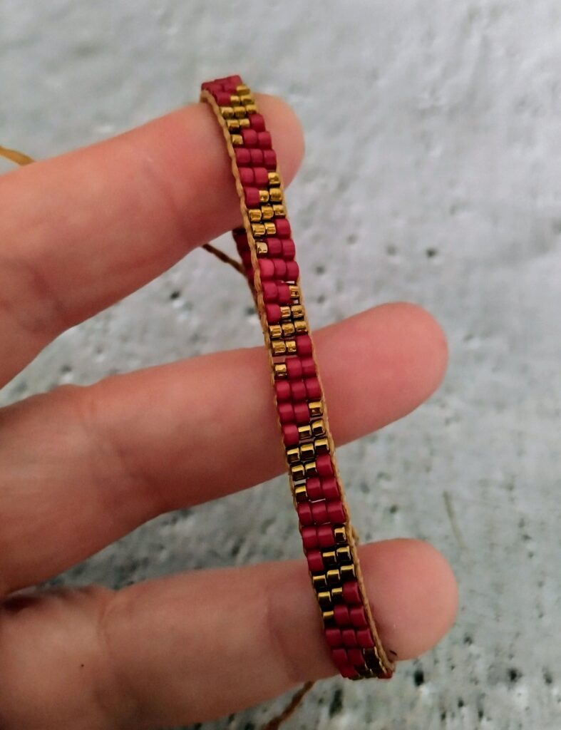 Βραχιόλι χεριού γυναικείο miyuki macrame