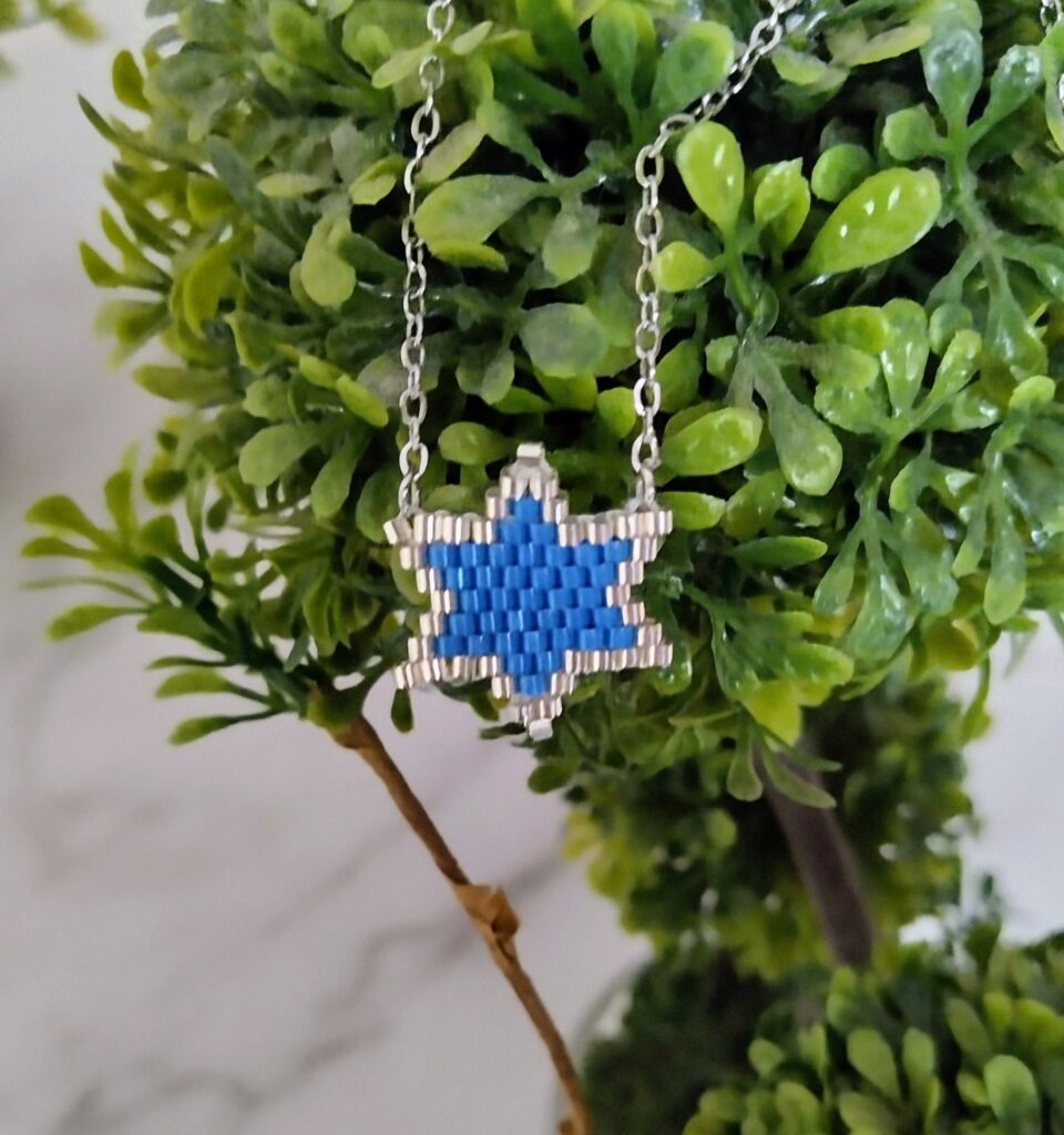 Ατσάλινο κολιέ αστέρι miyuki!!