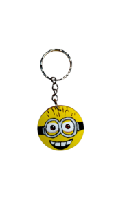 Minions μπρελόκ ξύλινο ζωγραφισμένο στο χέρι