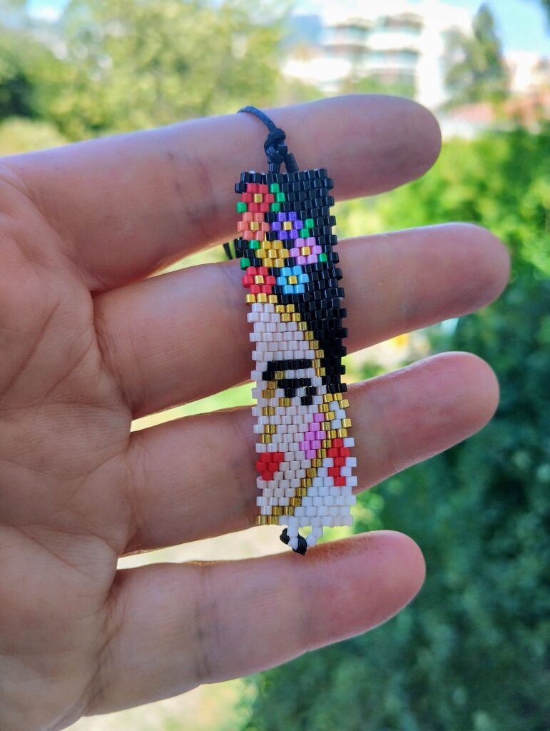 Βραχιόλι χεριού Frida Kahlo miyuki, macrame.