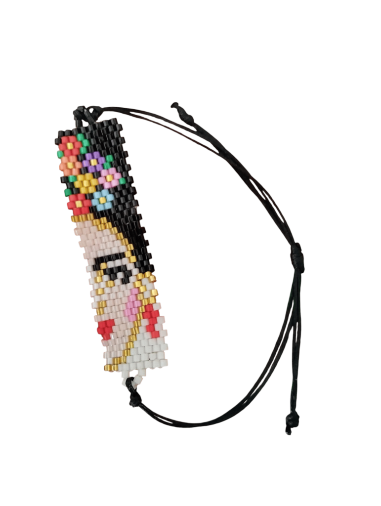 Βραχιόλι χεριού Frida Kahlo miyuki, macrame.