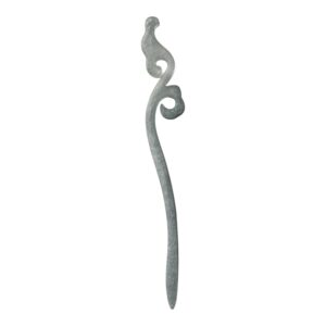 Χειροποίητο hair stick από υγρό γυαλί ασημί