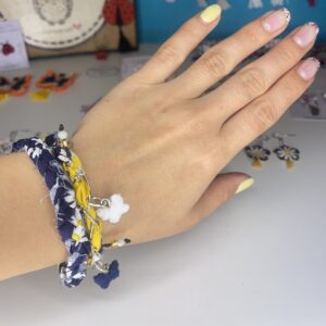 Υφασμάτινα βραχιόλια σετ yellow daisies