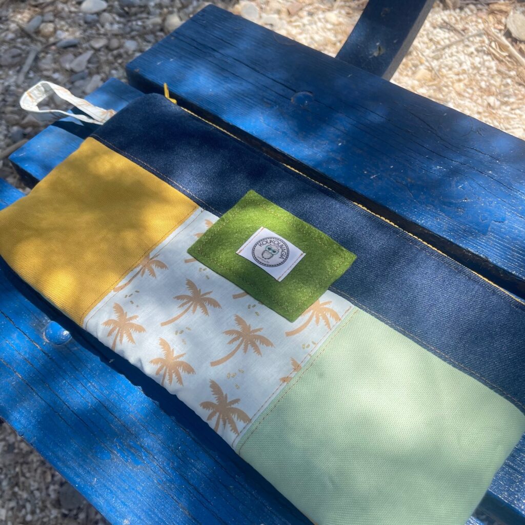 Χειροποίητο clutch & pouch Palmtrees Sunrise