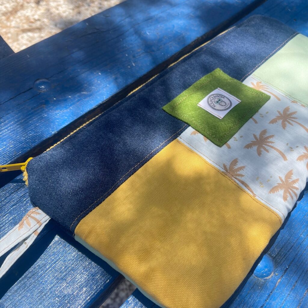 Χειροποίητο clutch & pouch Palmtrees Sunrise