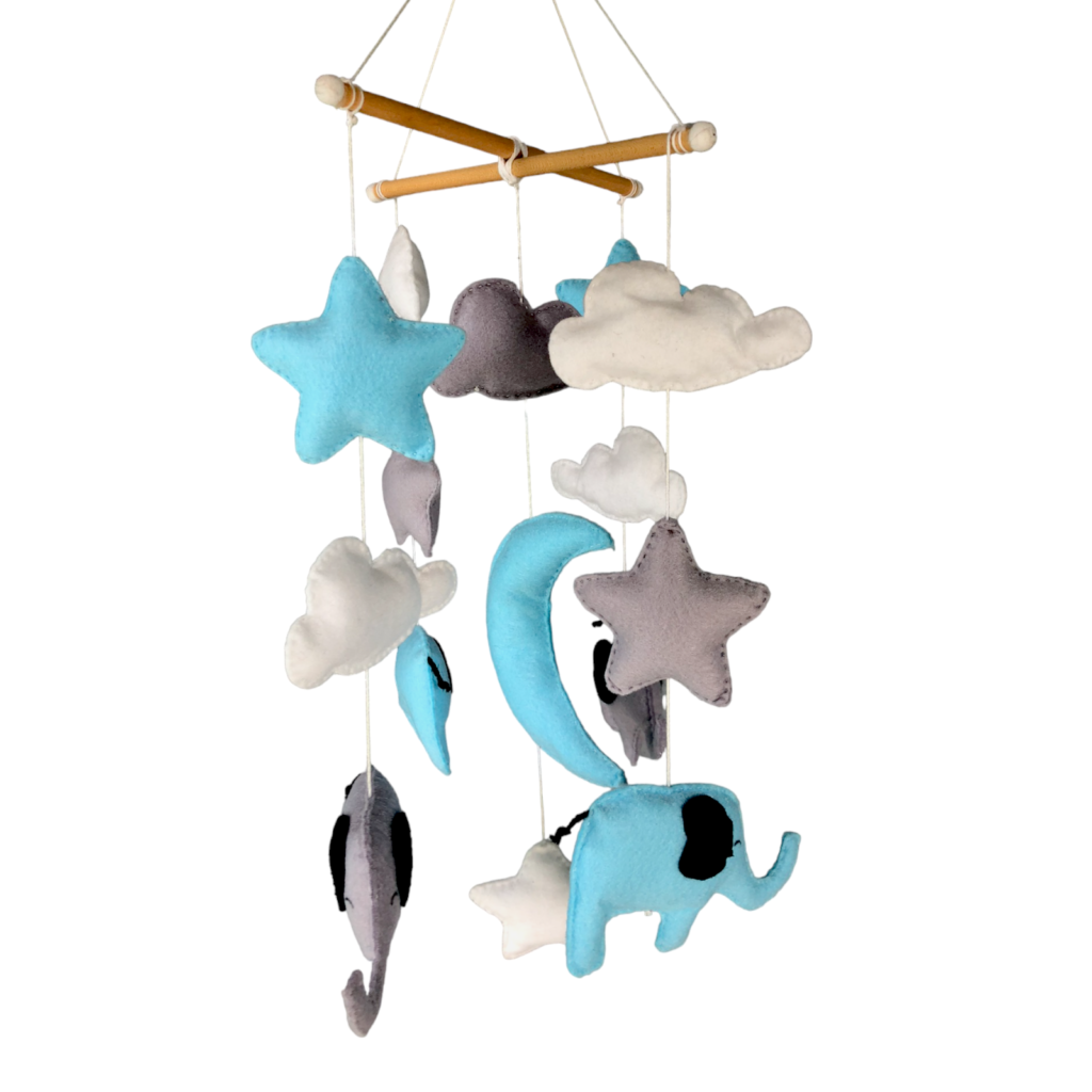 Blue Elephant Sky – Χειροποίητο Mobile
