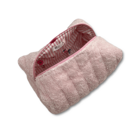 Pink terry beauty bag