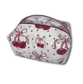 Cherry bows – hearts beauty bag