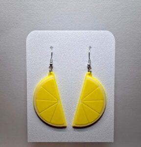 3D Printed Σκουλαρίκια ‘Φέτες Λεμονιού’