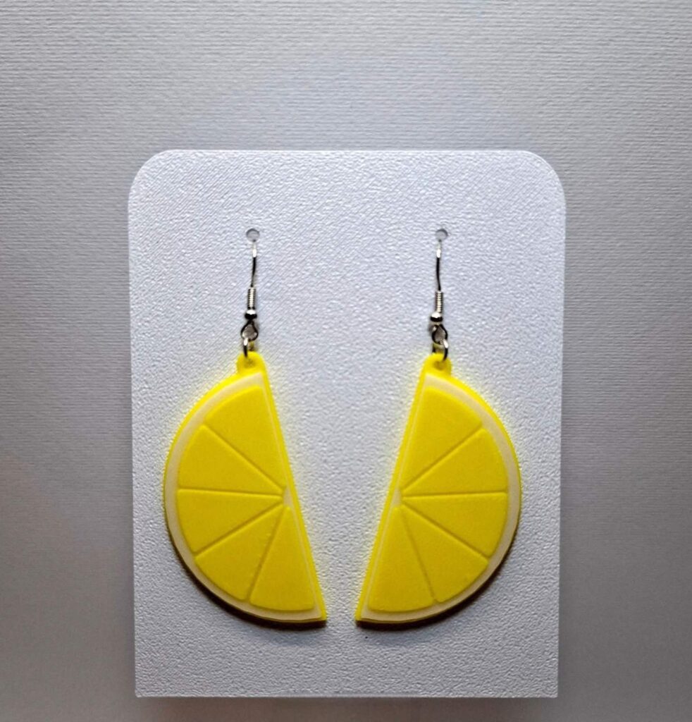 3D Printed Σκουλαρίκια 'Φέτες Λεμονιού'