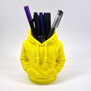 Μολυβοθήκη “Hoodie” 3D Printed – Κίτρινο Φούτερ με Κουκούλα