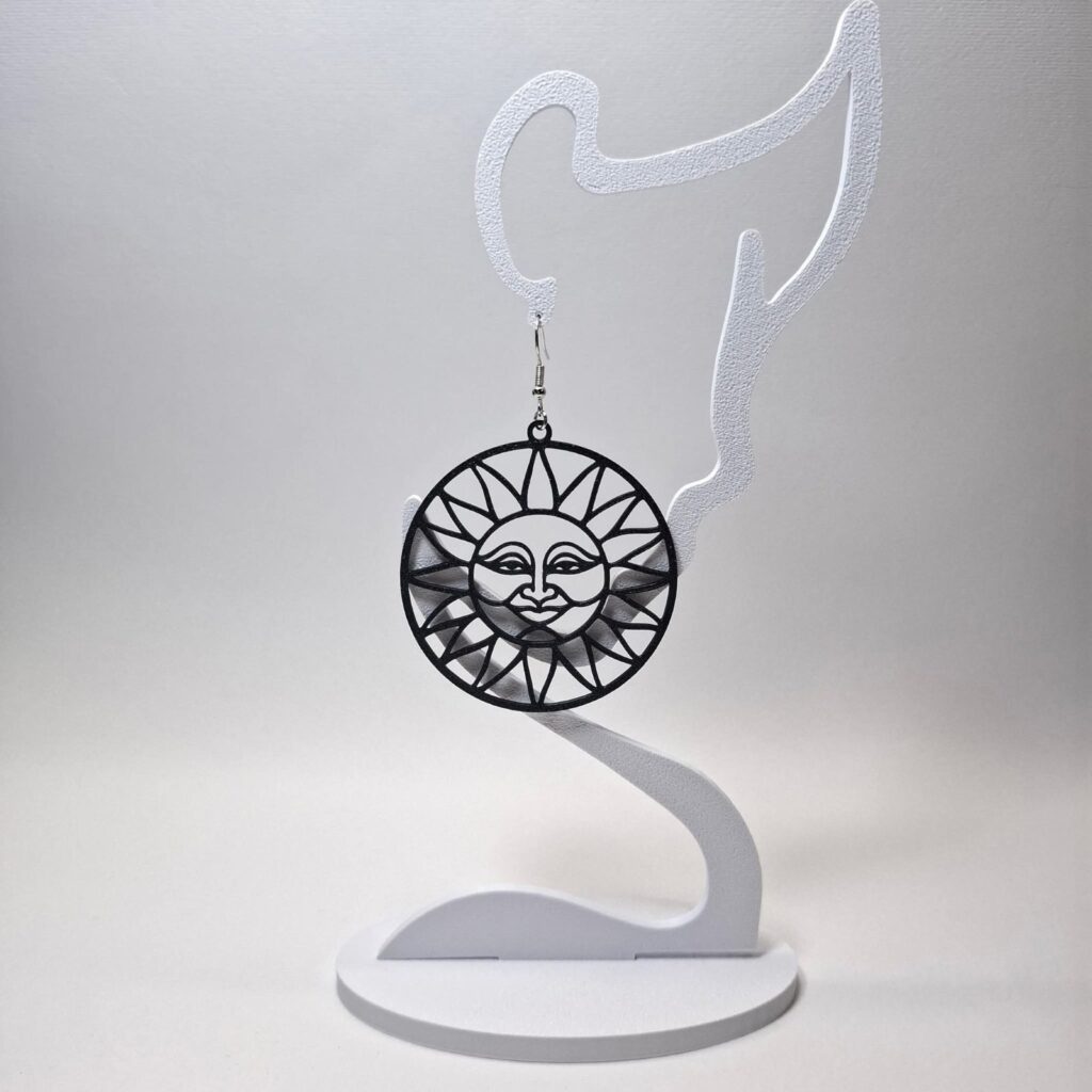 3D Printed Σκουλαρίκια 'Sun & Moon'