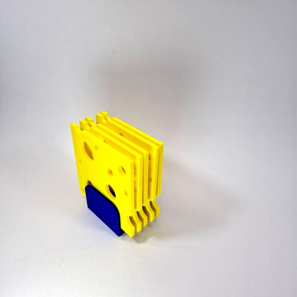 Σετ 4 Σουβέρ "Τυρί" 3D Printed - Cheese Coasters Set "Say Cheese"