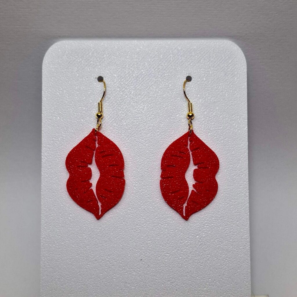 Κόκκινα Σκουλαρίκια "Χείλη - Red Lips Details"