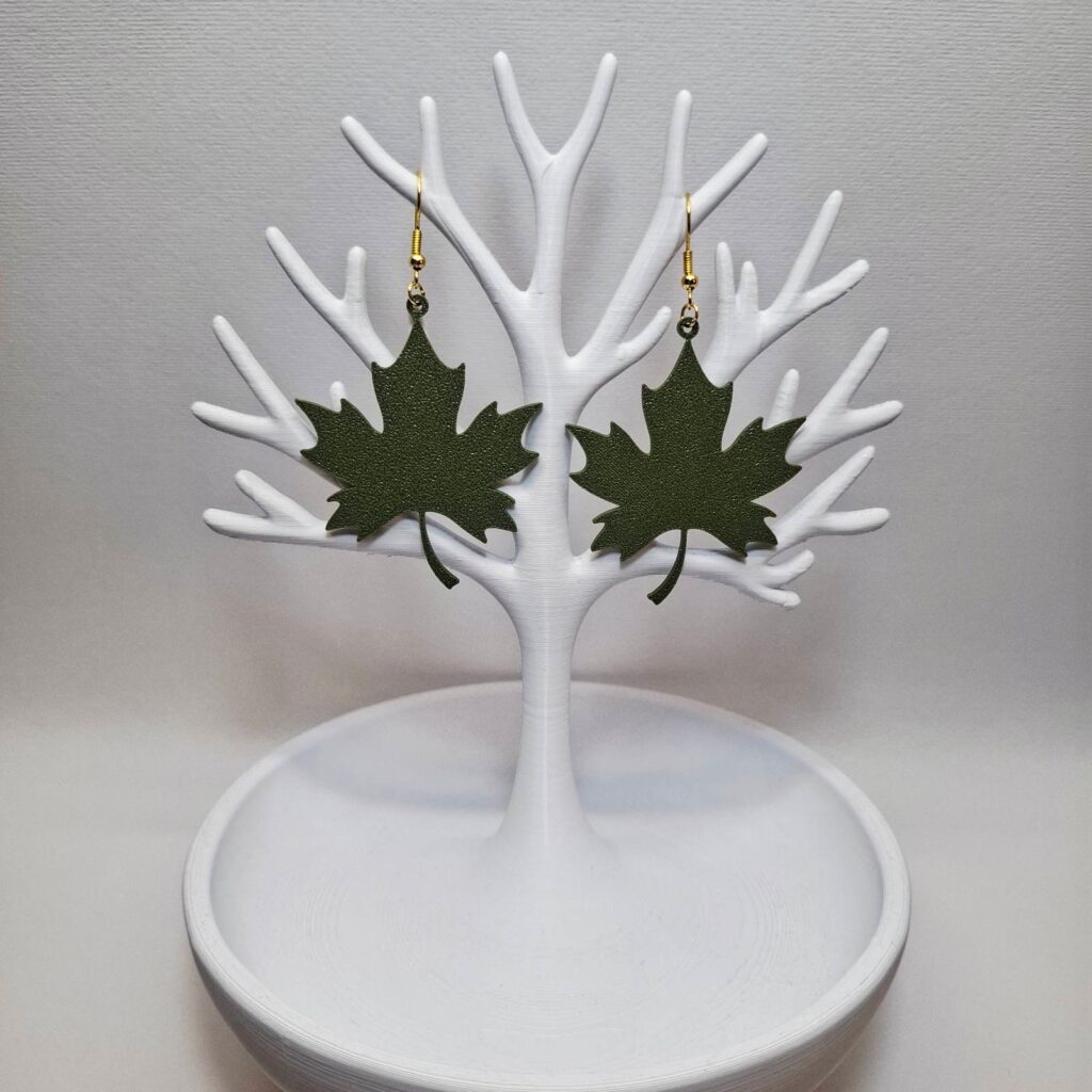 3D Printed Σκουλαρίκια 'Maple Leaf'