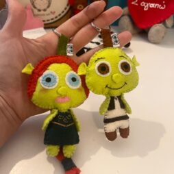 Shrek & Fiona - Χειροποίητο σετ μπρελόκ