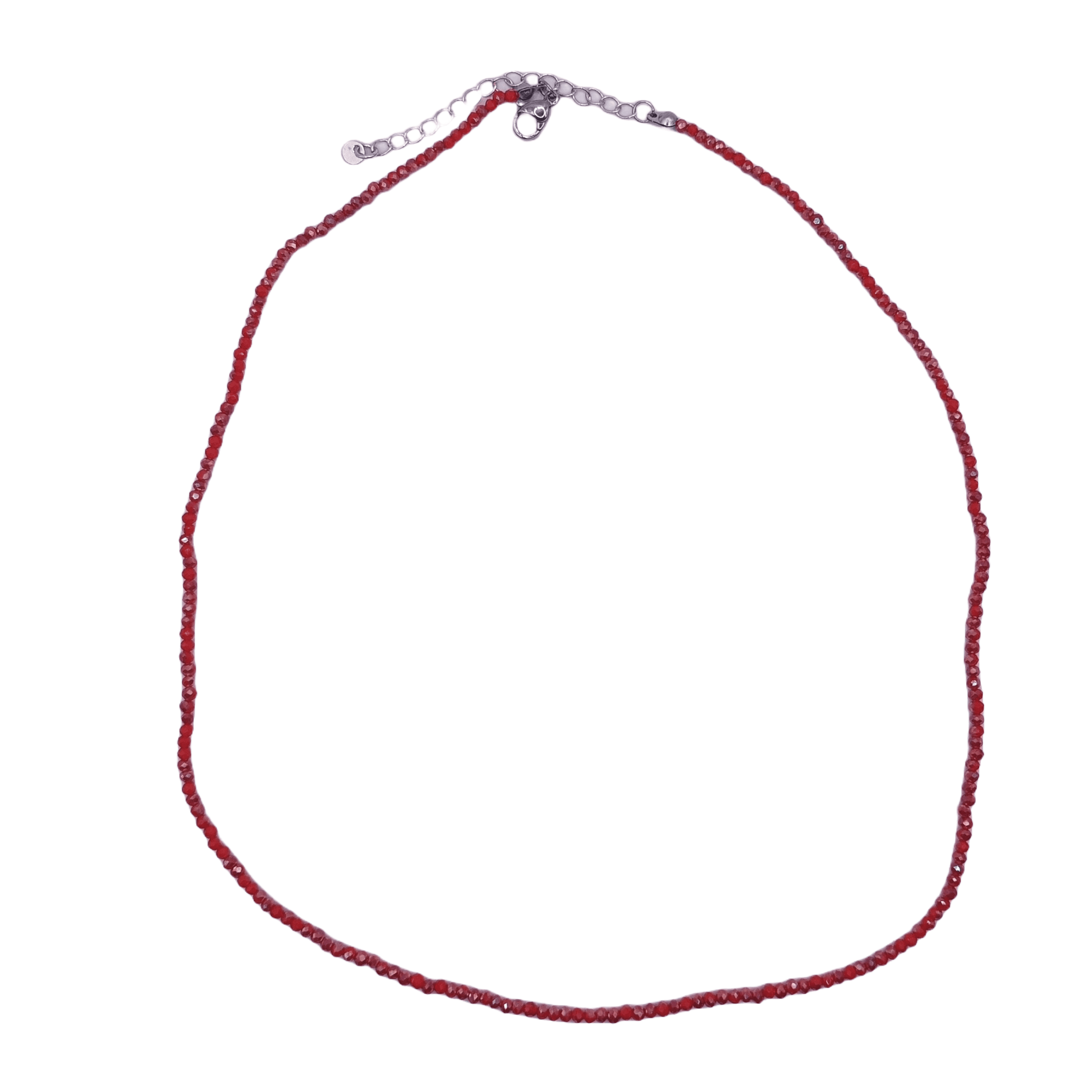 Κολιέ minimal κόκκινα κρύσταλλα