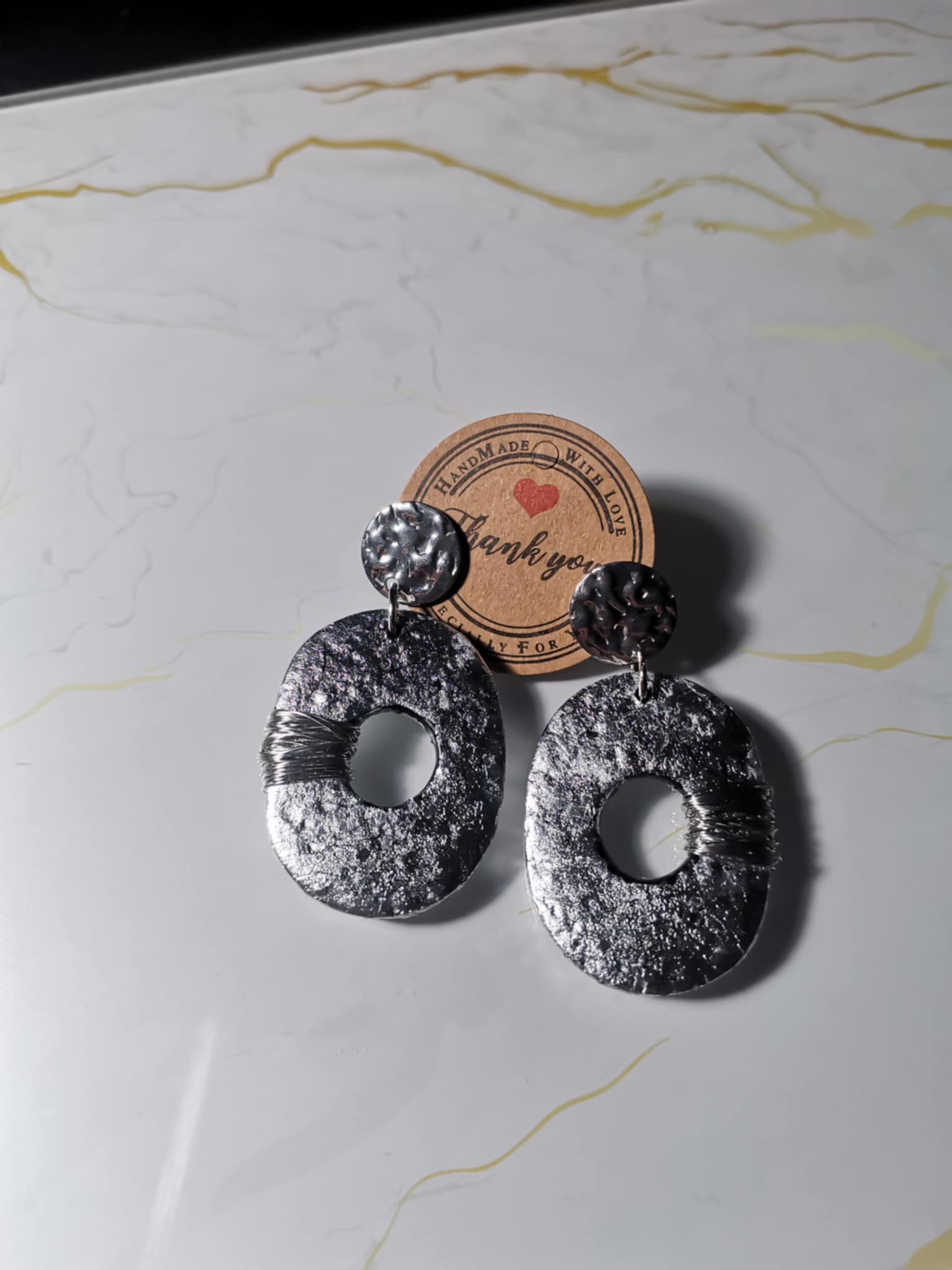 Handmade σκουλαρίκια "silvery passion" ασημί