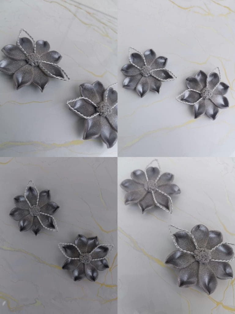 Handmade σκουλαρίκια "silver leaf" ασημί