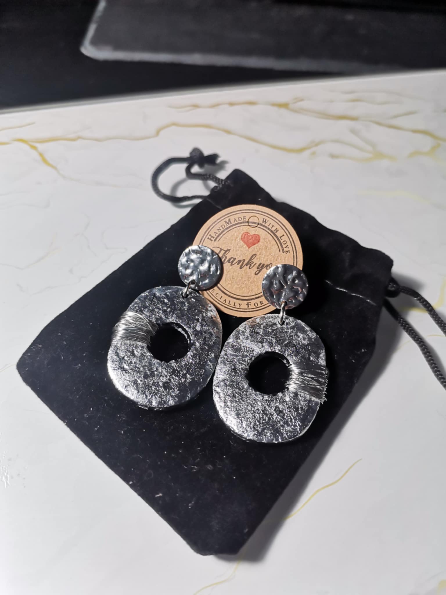 Handmade σκουλαρίκια "silvery passion" ασημί