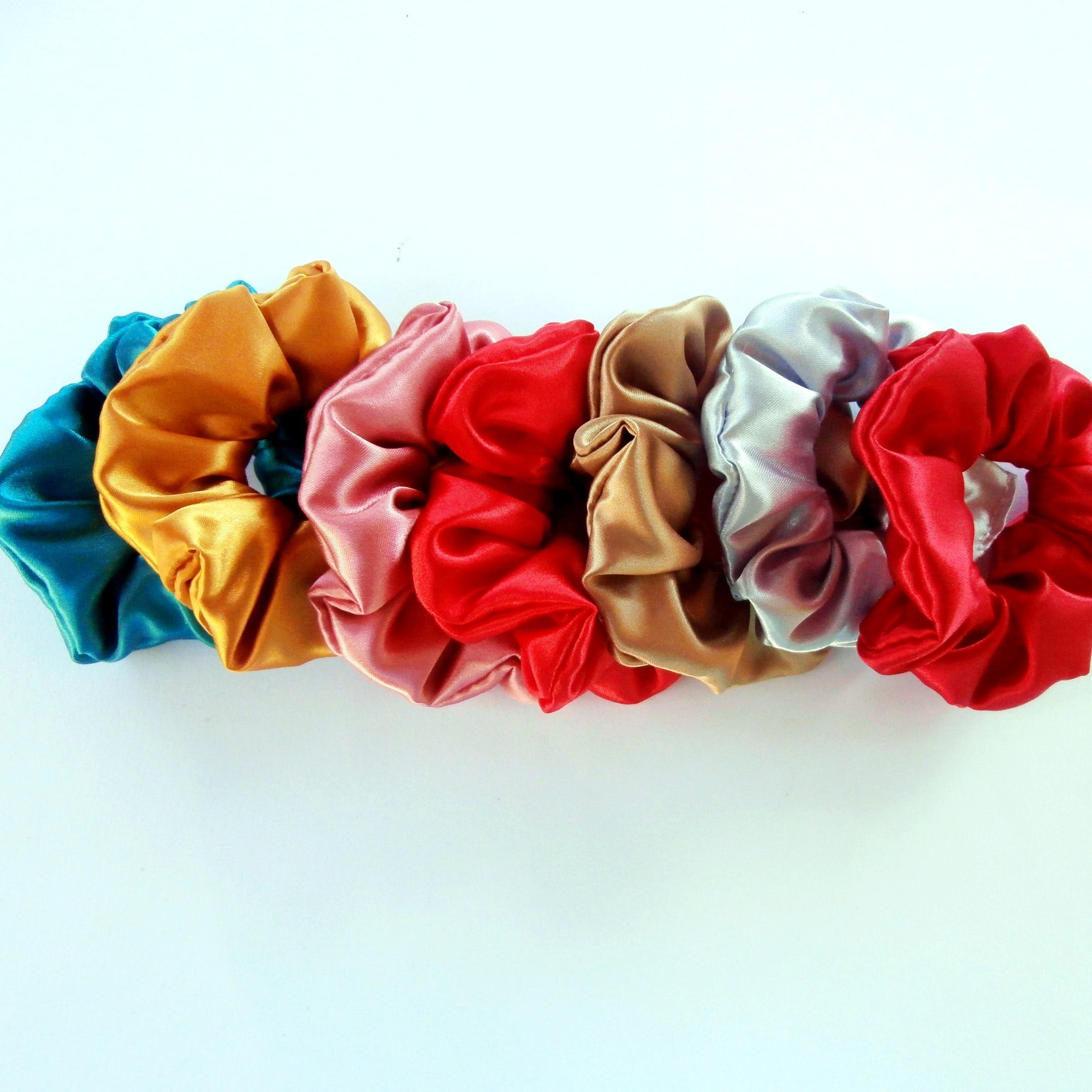 Σατέν λαστιχάκια scrunchies χειμερινά χρώματα