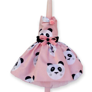Λαμπάδα με βαμβακερό φόρεμα Panda