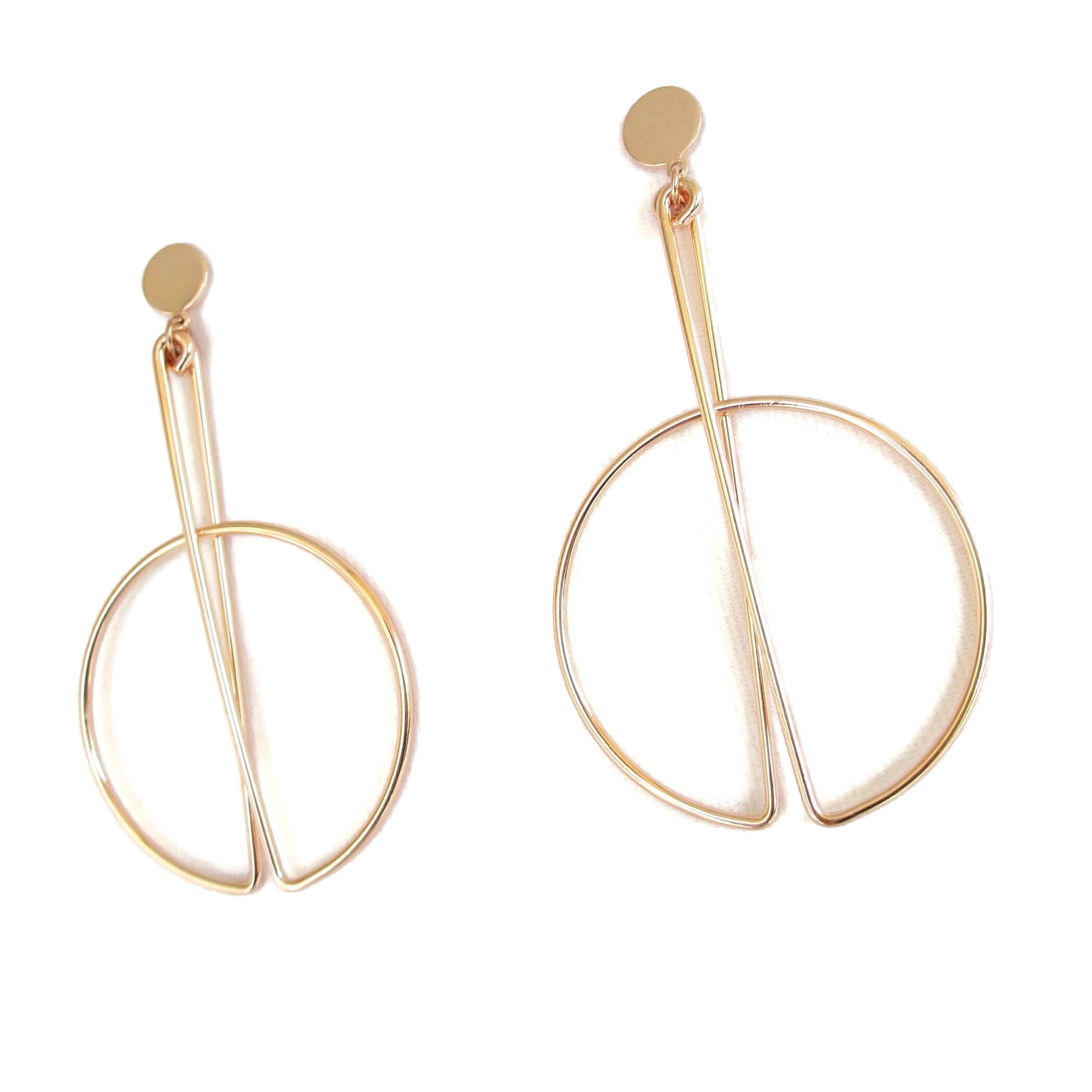 Σκουλαρίκια "Geometrical" rose gold