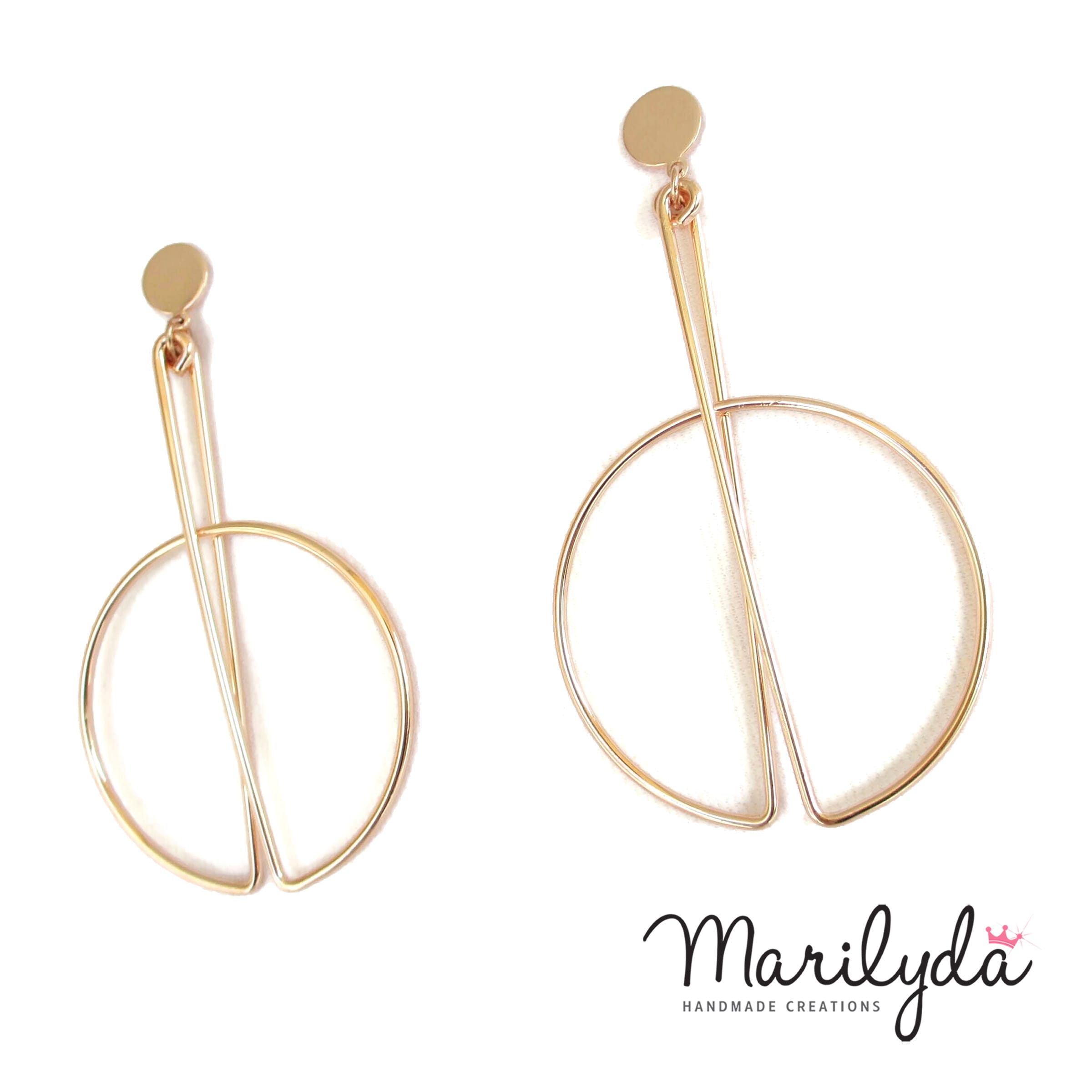 Σκουλαρίκια "Geometrical" rose gold