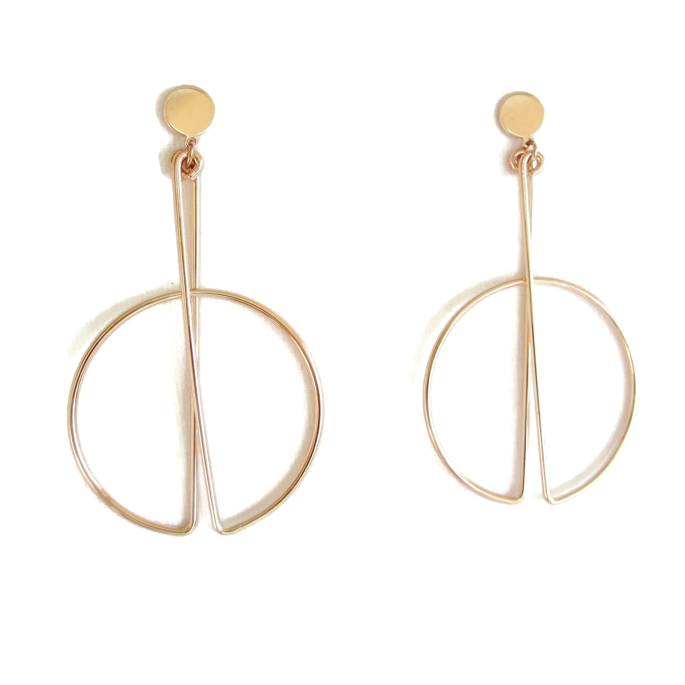 Σκουλαρίκια “Geometrical” rose gold