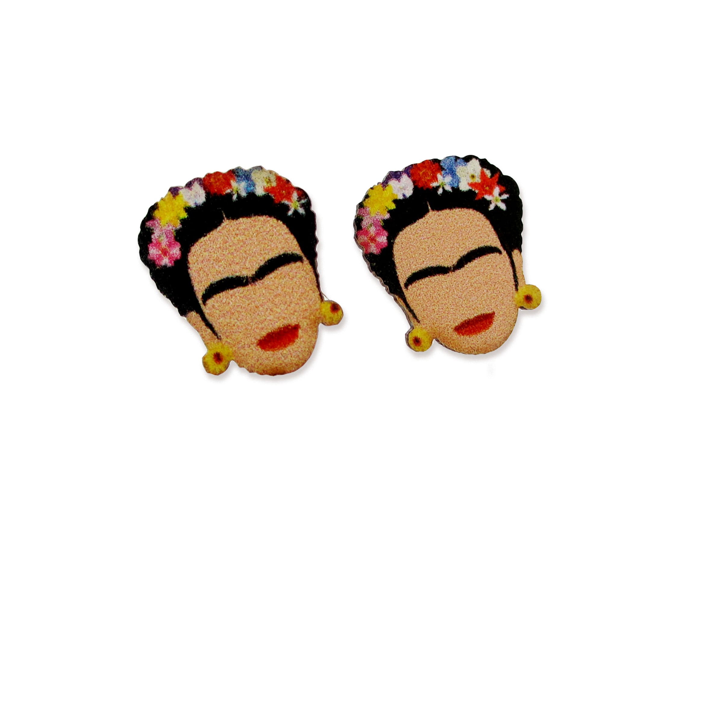 Σκουλαρίκια Frida Kahlo καρφωτά