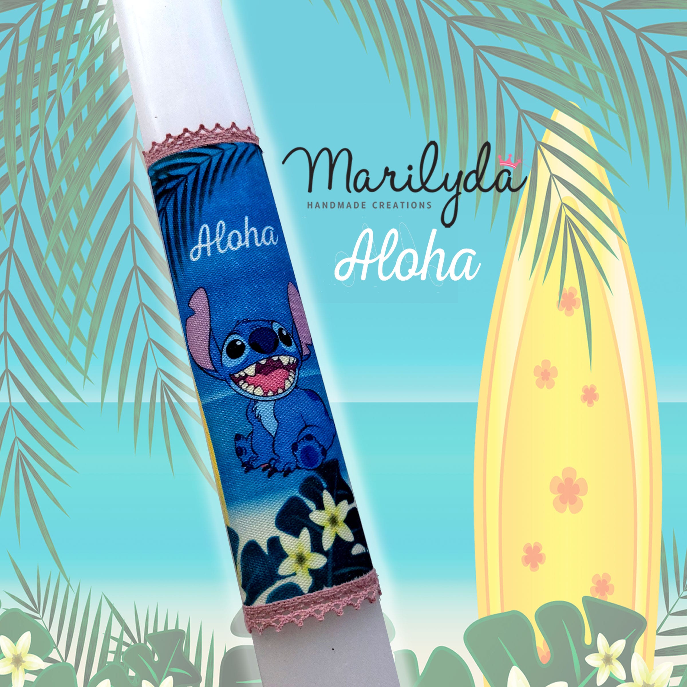 Λαμπάδα "Stitch Aloha"