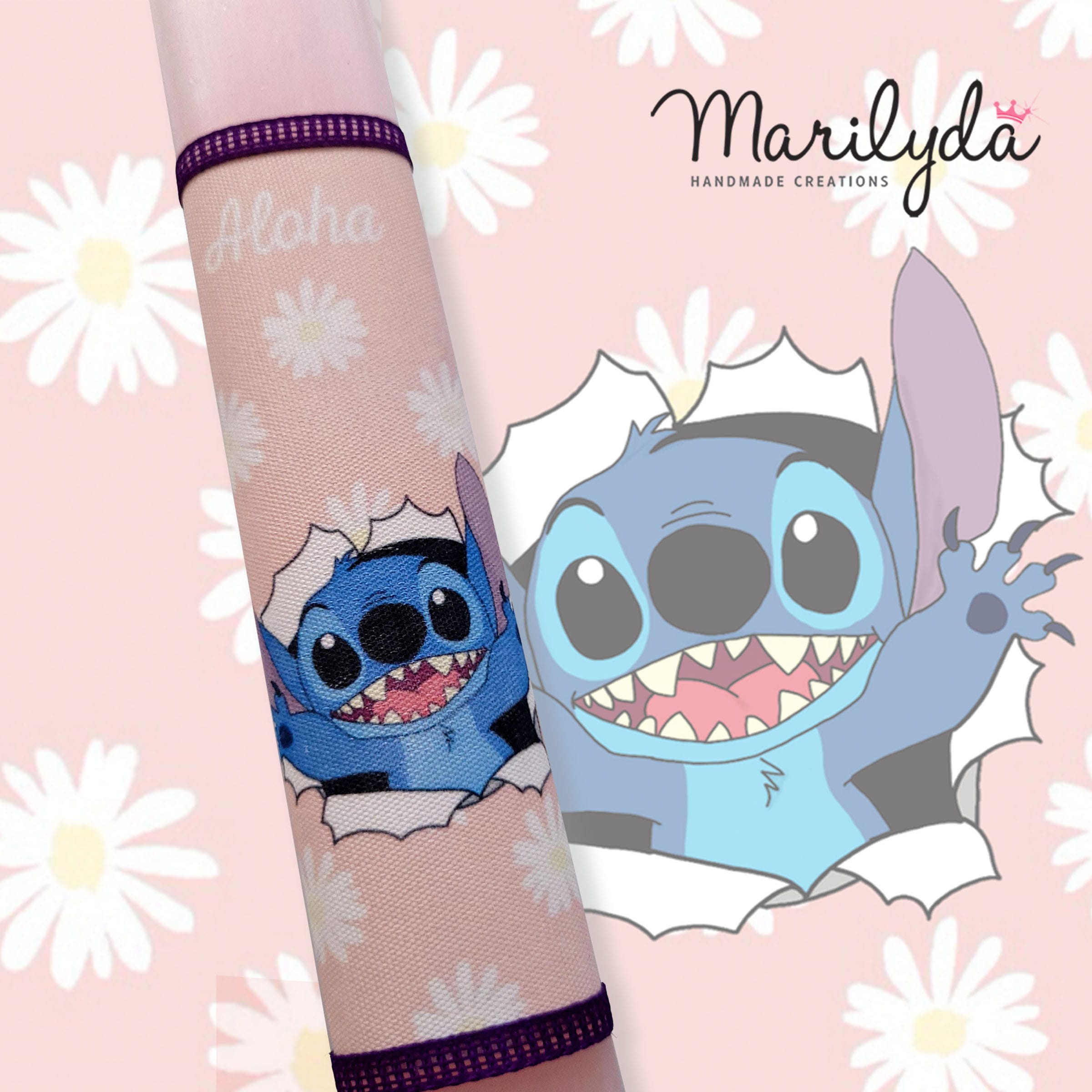 Λαμπάδα "Stitch" ροζ