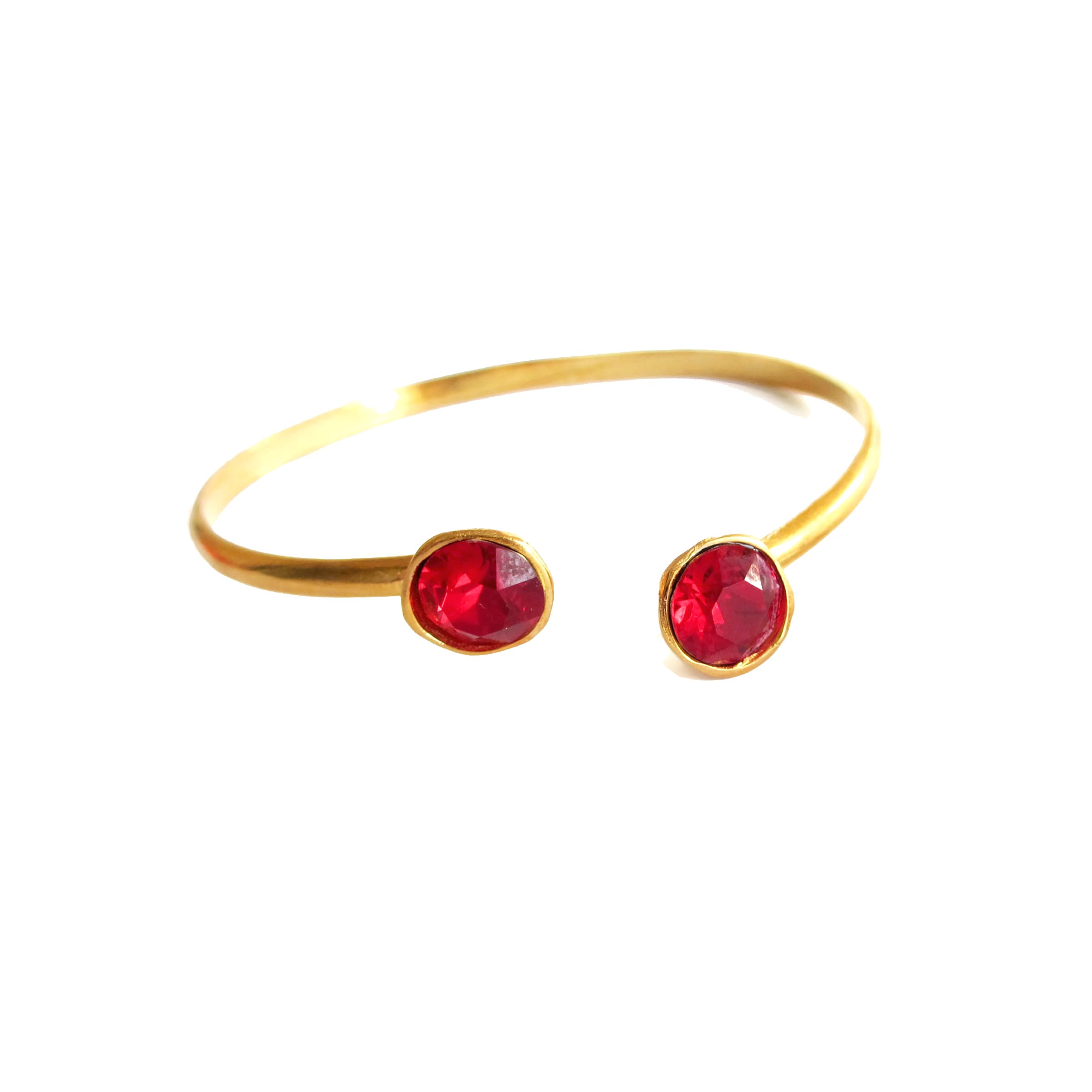 Βραχιόλι επίχρυσο swarovski crystal red