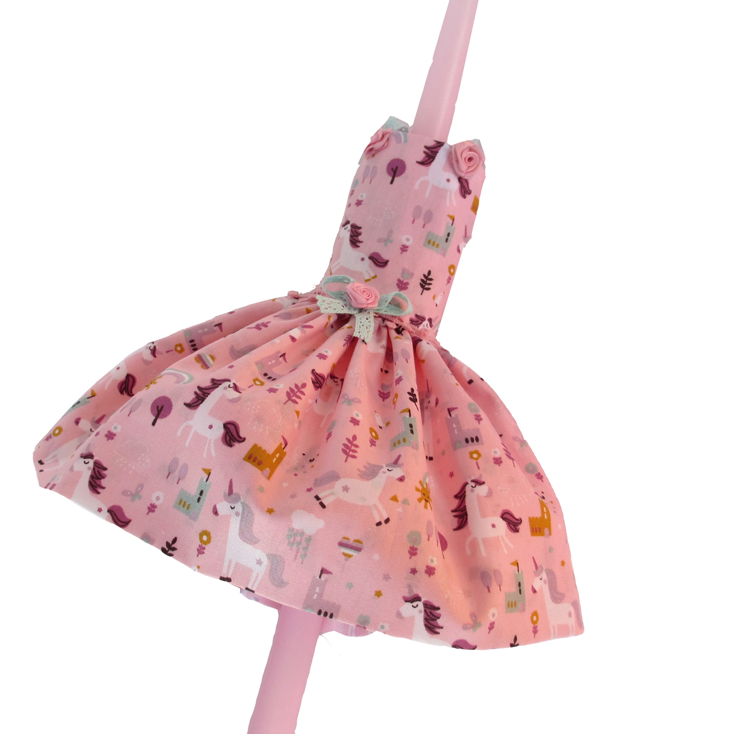 Λαμπάδα με βαμβακερό φόρεμα "Unicorn"
