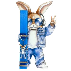 Πασχαλινή λαμπάδα με πλάτη YOLO – cool bunny