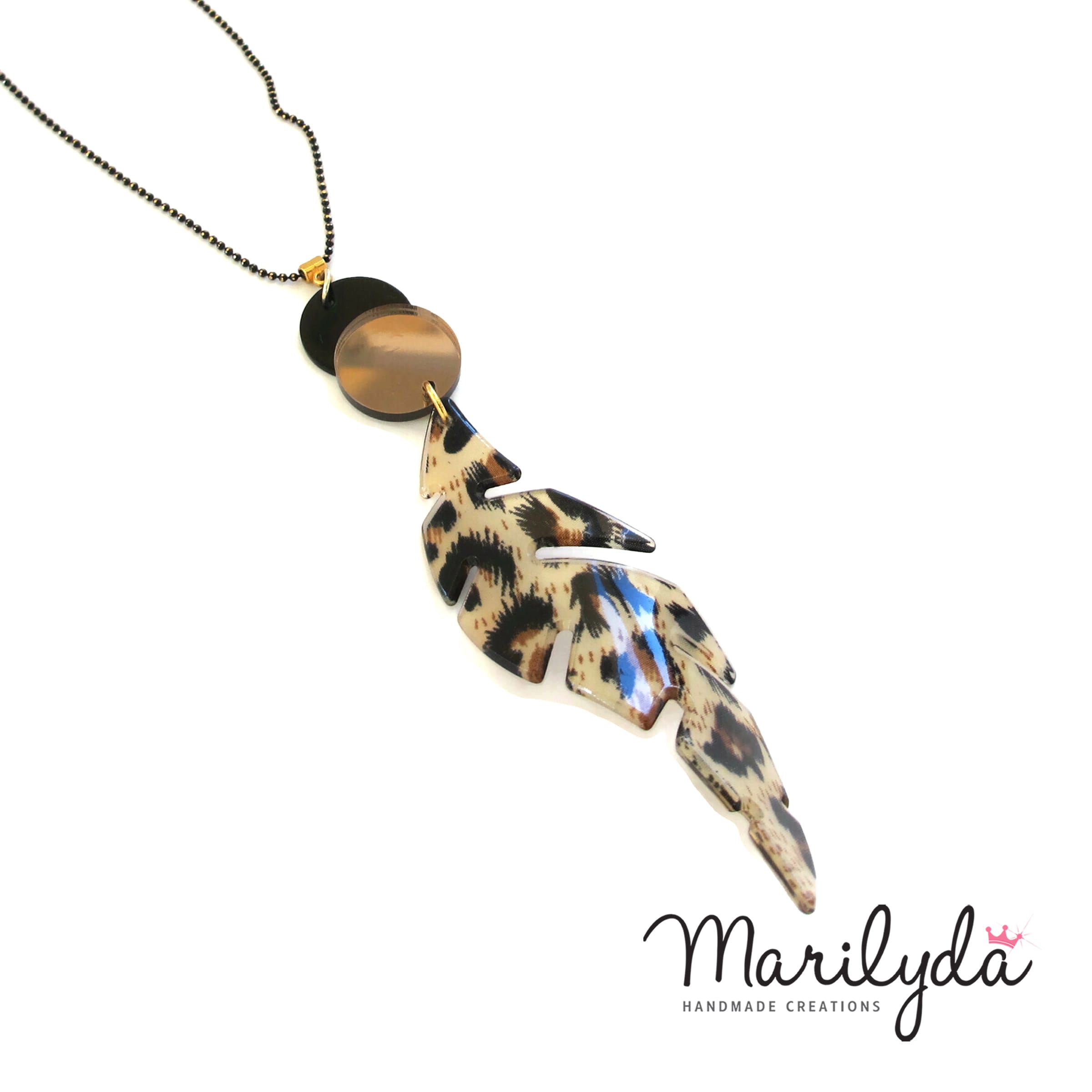 Μακρύ κολιέ Animal Print