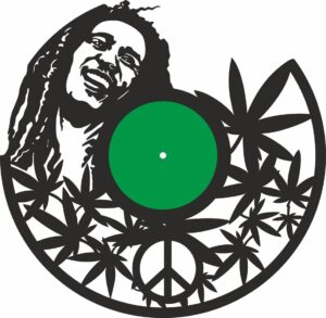 Ρολόι τοίχου από Βινύλιο – BOB MARLEY