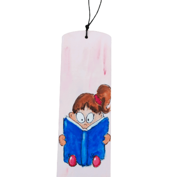 Ξύλινος σελιδοδείκτης back to school girl 2