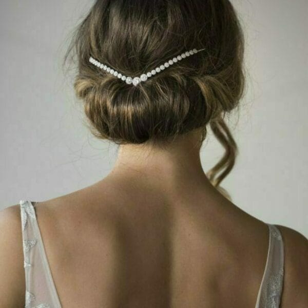 Τιάρα μετώπου, πίσω χτενίσματος με Cubic Zirconia