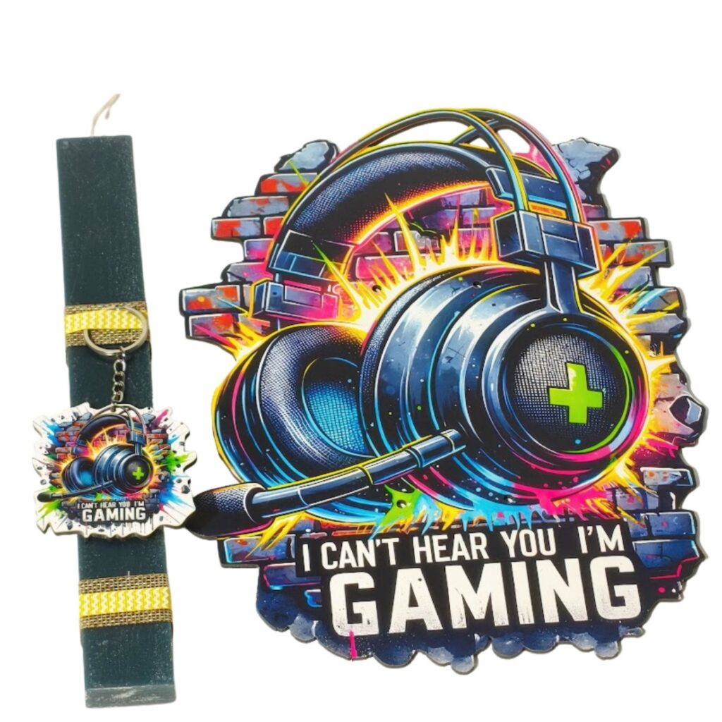 Πασχαλινή λαμπάδα gaming με πλάτη