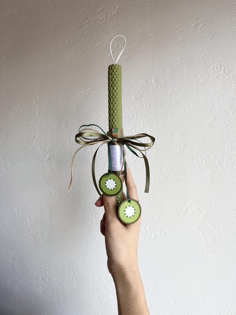 KIWI BEESWAX EASTER CANDLE