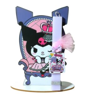 Πασχαλινή λαμπάδα Kuromi με πλάτη με βάση