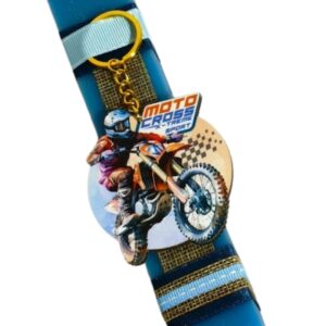 Πασχαλινή λαμπάδα για αγόρι – motocross με μπρελόκ