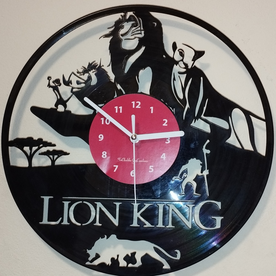 Ρολόι τοίχου από Βινύλιο - LION KING